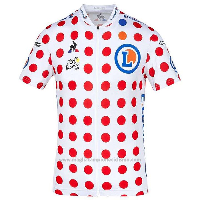 2020 Abbigliamento Ciclismo Tour de France Bianco Rosso Manica Corta e Salopette(2)